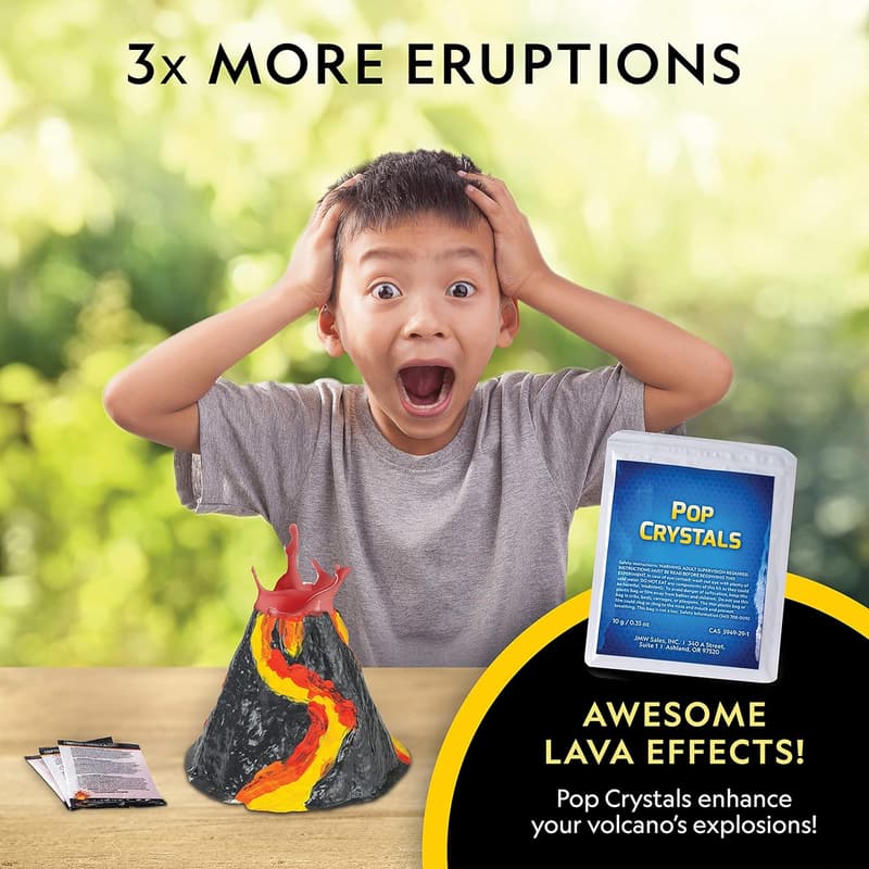 Ultimate Volcano Science Kit for Kids - 3X Eruptions, STEM Toy
