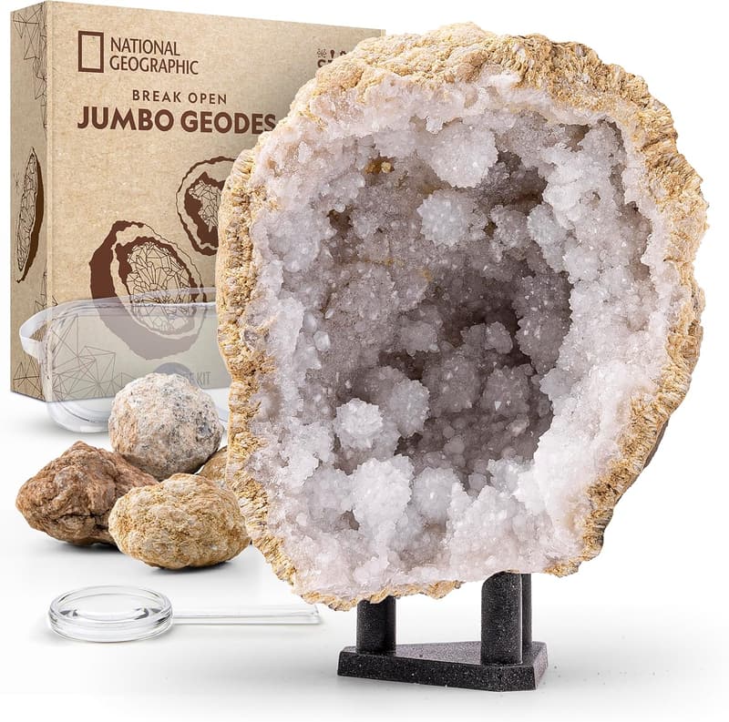 Geology Kit: Break Open 5 Jumbo Geodes with Crystals for Kids