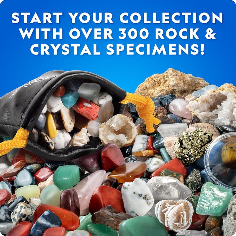 National Geographic Geology Kit for Kids - Rock Collection & Crystal Growing