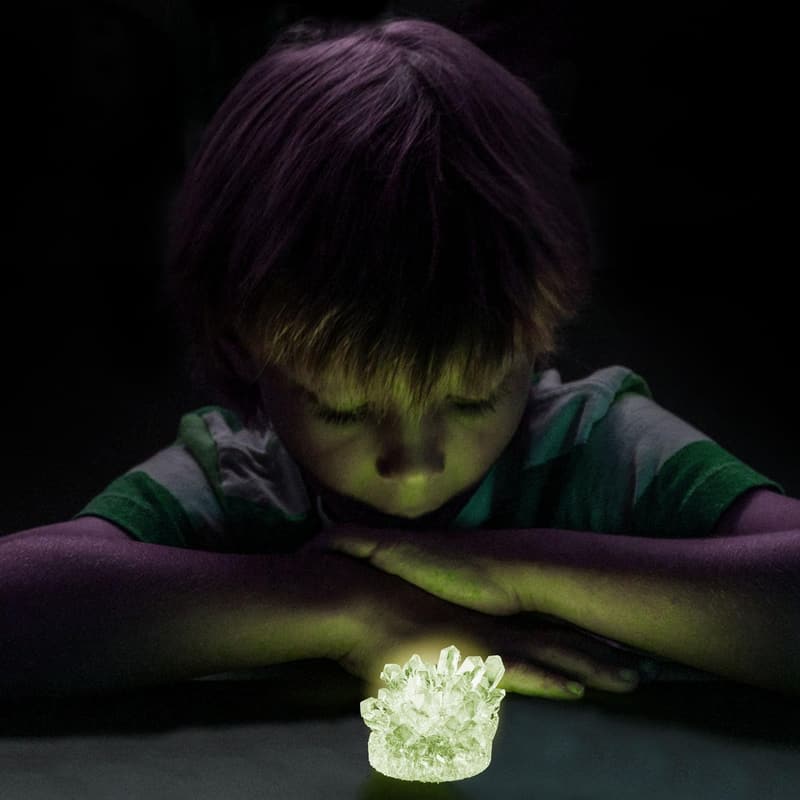 Glow-in-the-Dark Crystal Growing Lab - DIY Fluorite Crystal Kit