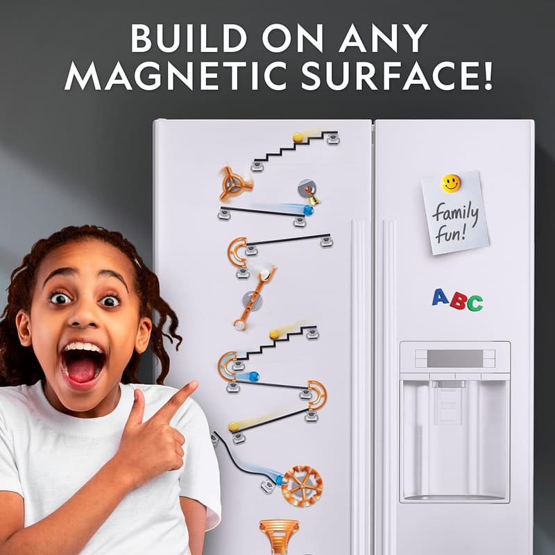 Magnetic Marble Run STEM Building Set - 50-Piece for All Ages