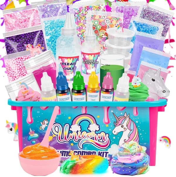 Unicorn Slime Kit for Girls 6-12 - DIY Birthday Party Favor