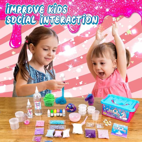 Unicorn Slime Kit for Girls 6-12 - DIY Birthday Party Favor