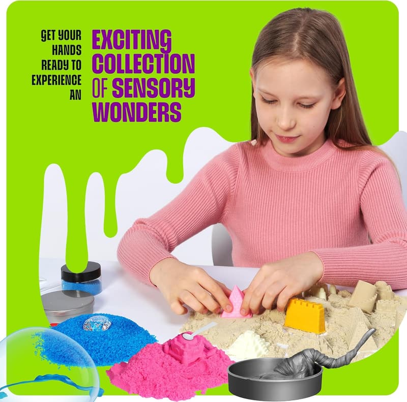 Sensory Science Kit: Slime & Sand for Kids Ages 8-10