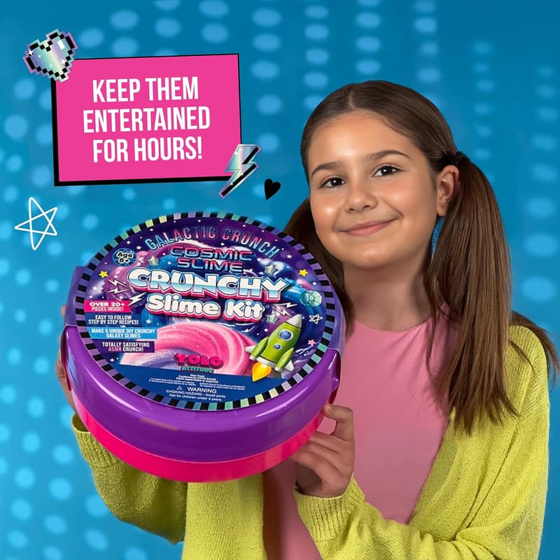 DIY Glow-in-the-Dark Galaxy Slime Kit for Kids Ages 8-12