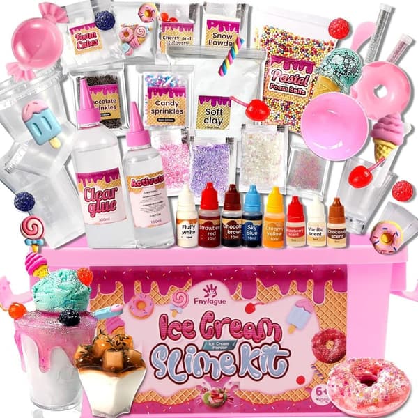 Ice Cream Slime Kit for Girls - Fun Birthday Gift for Ages 8-10
