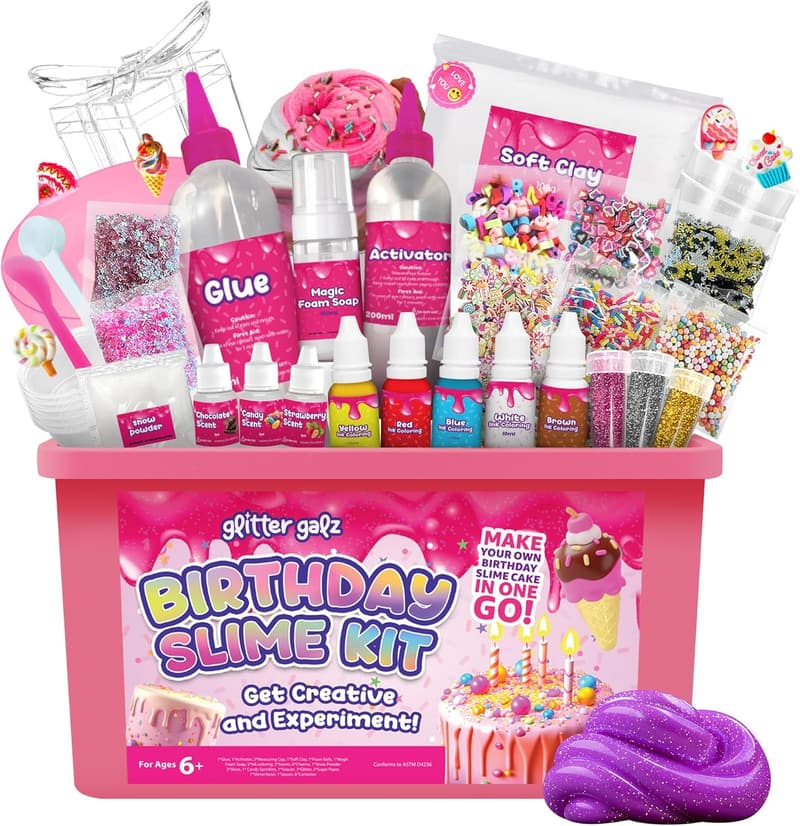 DIY Slime Making Kit for Kids 6+ - 42-Piece Glitter Set