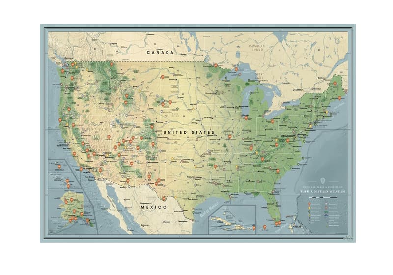 USA National Parks Push Pin Travel Map - Customizable Wall Art