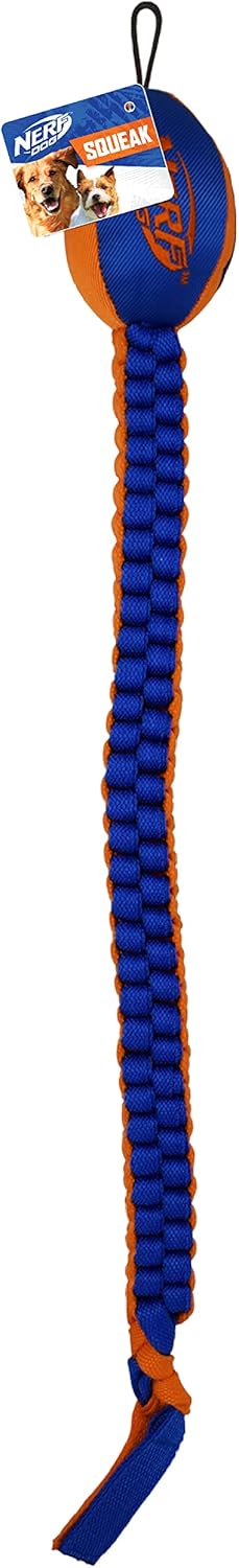 Nerf Dog Vortex Chain Tug Toy with Squeaker, 30 Inches