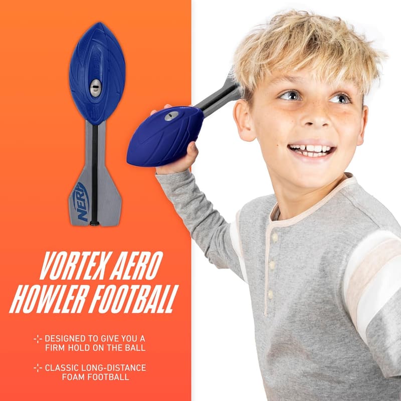 Nerf Vortex Aero Howler Foam Ball – Long-Distance Indoor/Outdoor Play