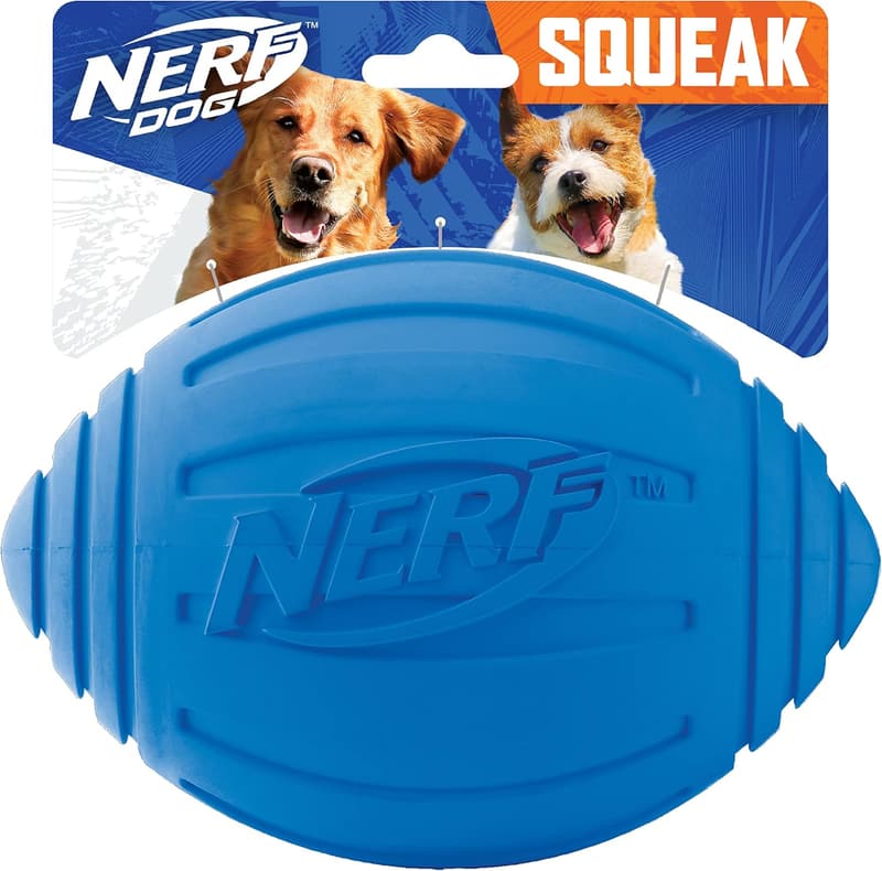 Interactive Blue Nerf Dog Football Toy for Medium/Large Breeds