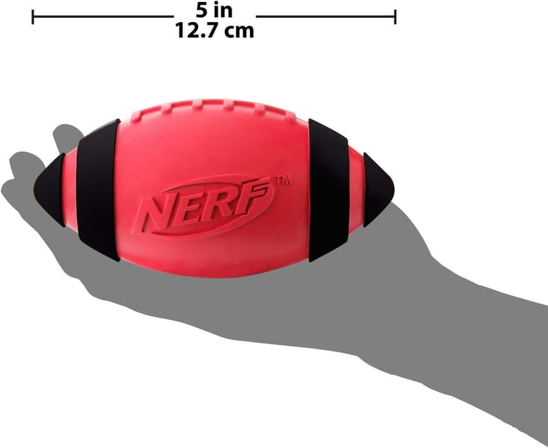 Nerf Dog Interactive Squeaker Football Toy for Medium/Large Dogs