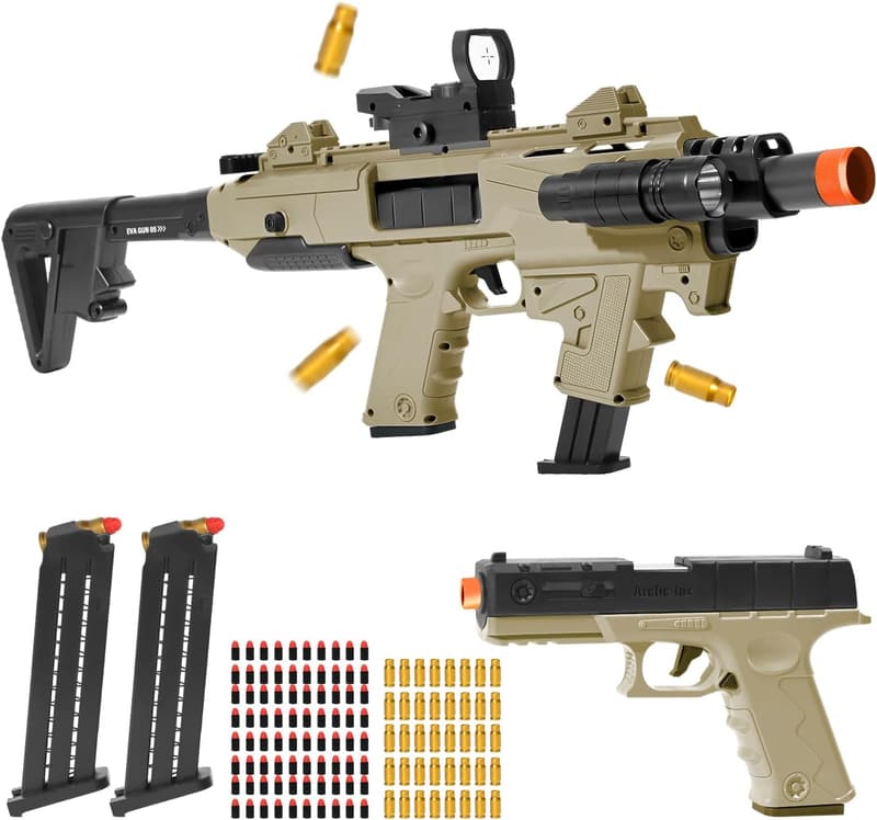 Soft Bullet Foam Blaster with 80 Darts & 2 Clips – Ideal Gift for Ages 8+