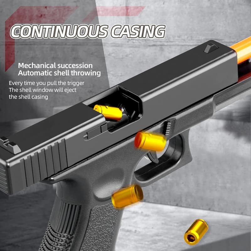 Tactical Target Shooting Toy Gun - Semi-Automatic with Shell Ejection