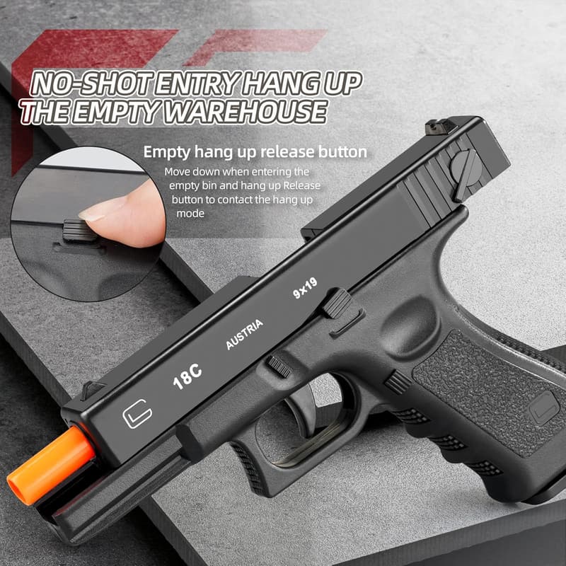 Tactical Target Shooting Toy Gun - Semi-Automatic with Shell Ejection