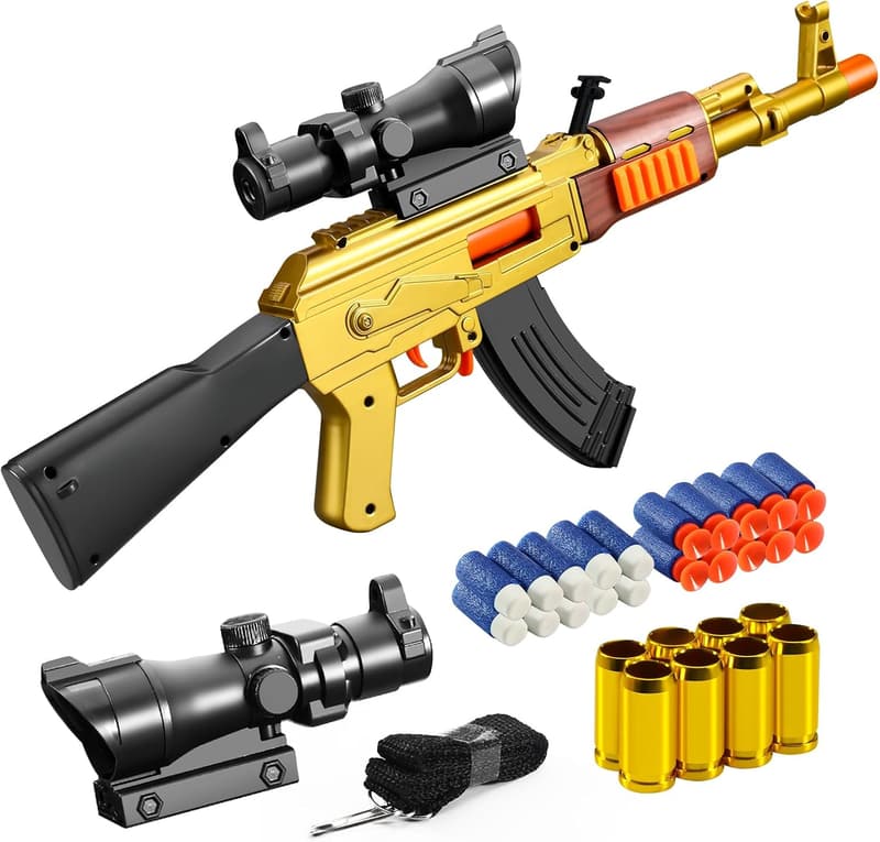 Realistic Foam Sniper Rifle Toy Gun for Boys Ages 8-12