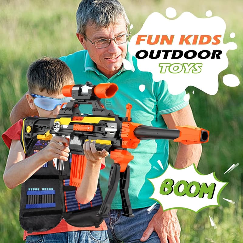 Tactical Toy Gun Set with Vest and Darts for Boys 8-12