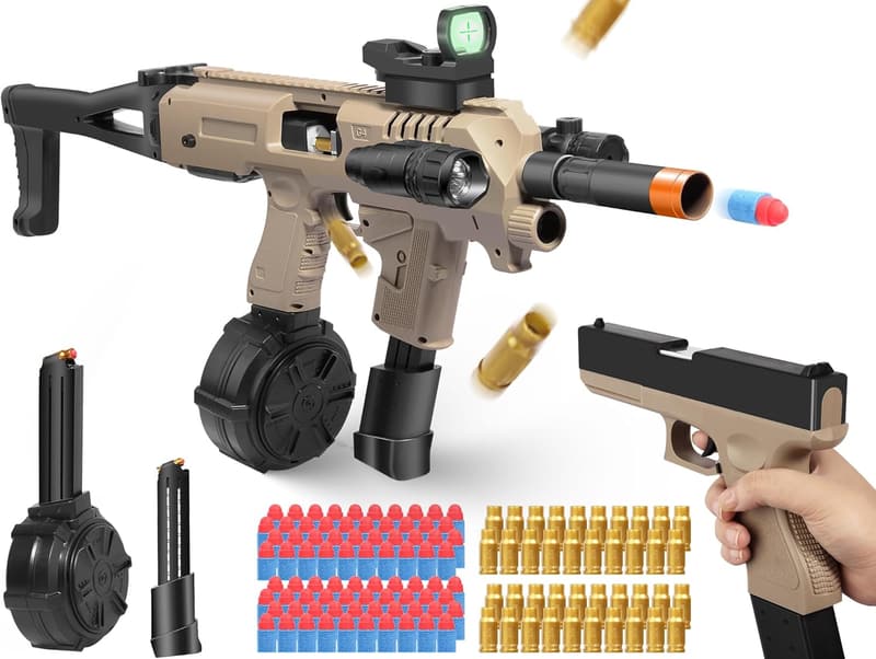 Boys' DIY Toy Kit with Empty Shell Ejecting Design