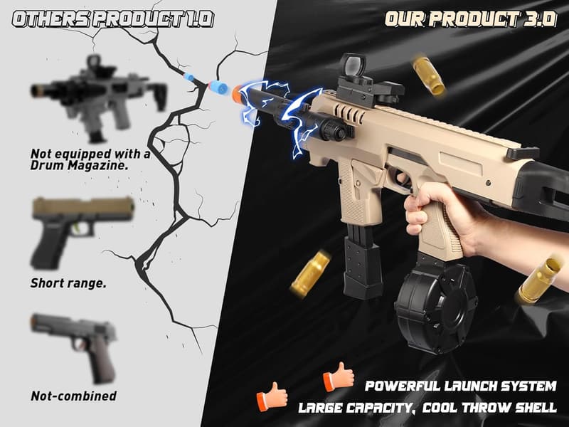 Boys' DIY Toy Kit with Empty Shell Ejecting Design