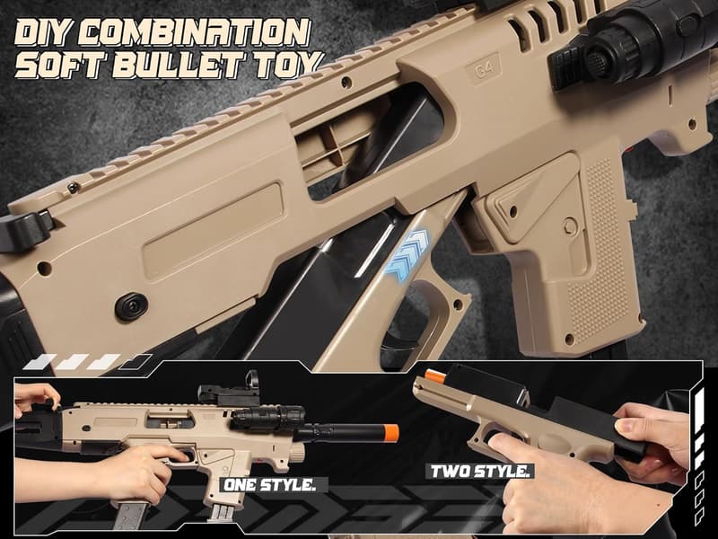 Boys' DIY Toy Kit with Empty Shell Ejecting Design