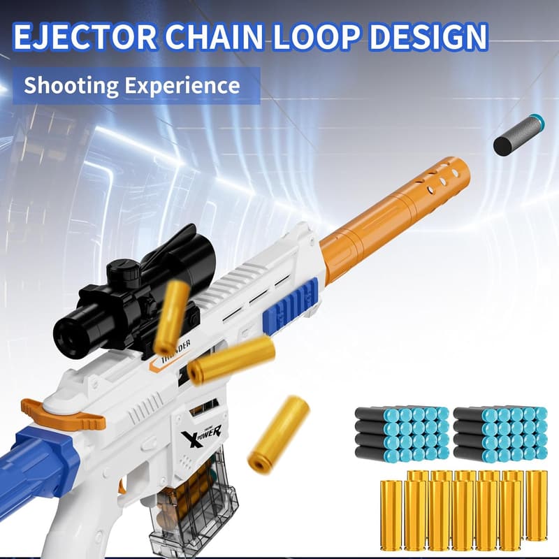 Foam Blaster Sniper Rifle with 40 Darts - Outdoor Toy for Kids