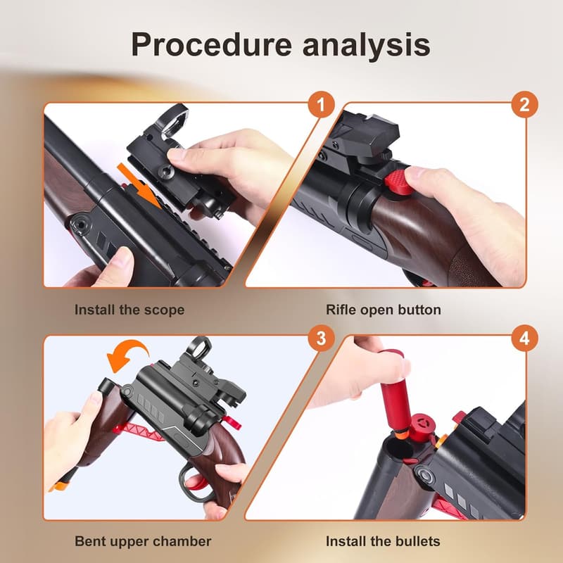 Realistic Double Barrel Foam Dart Blaster for Ages 8+