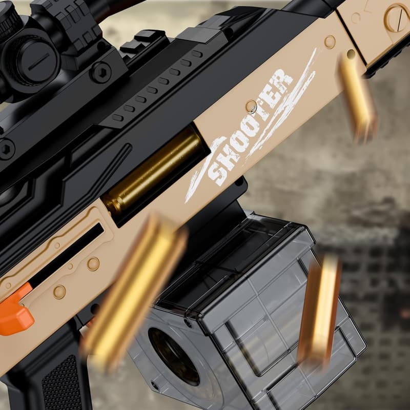 Automatic Foam Blaster Sniper Toy Gun with 60 Bullets