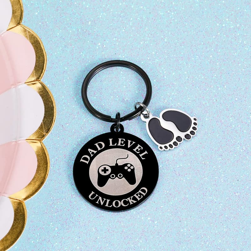 First Father's Day Keyring Gift for New Dads from Wives