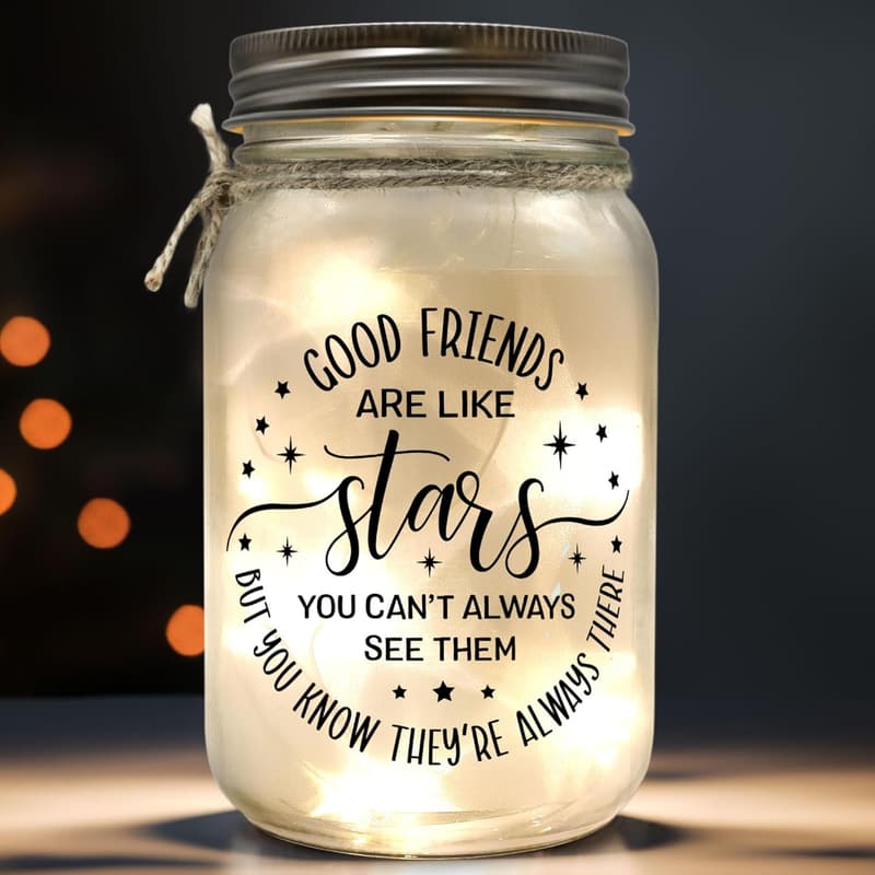 Birthday Mason Jar Lights - 10 LED Home Decor for Friends