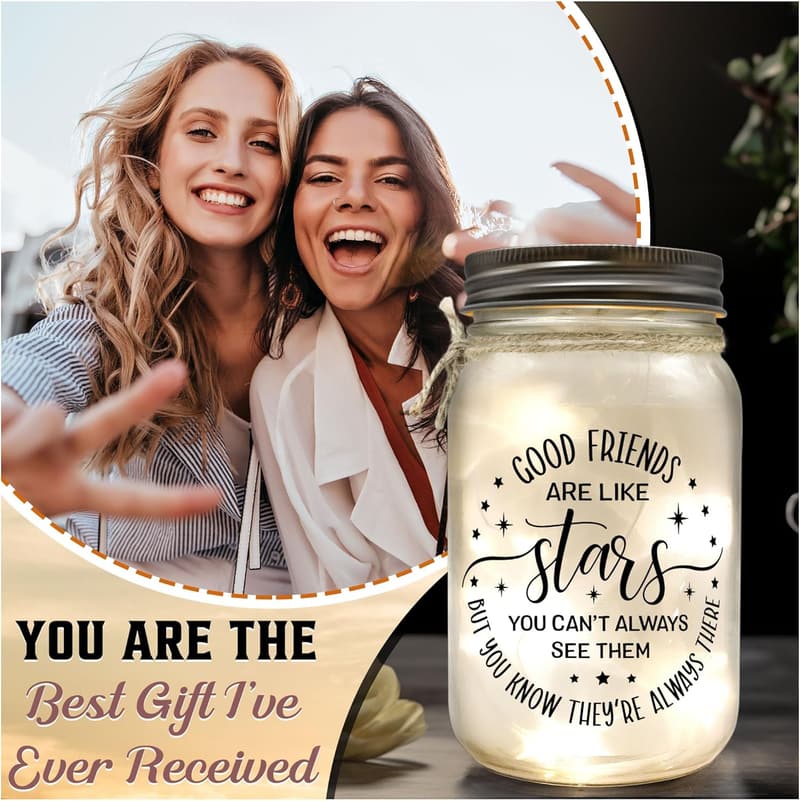 Birthday Mason Jar Lights - 10 LED Home Decor for Friends