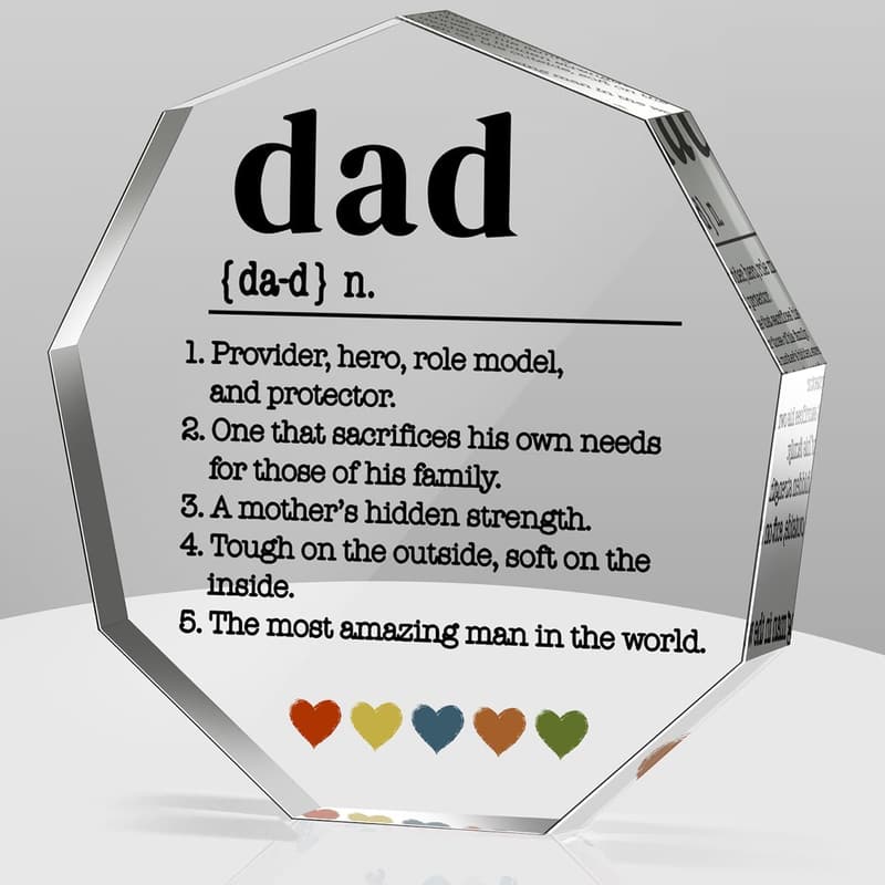 Best Dad Ever Acrylic Plaque - Father's Day Gift