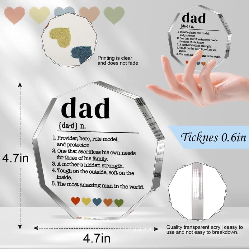 Best Dad Ever Acrylic Plaque - Father's Day Gift