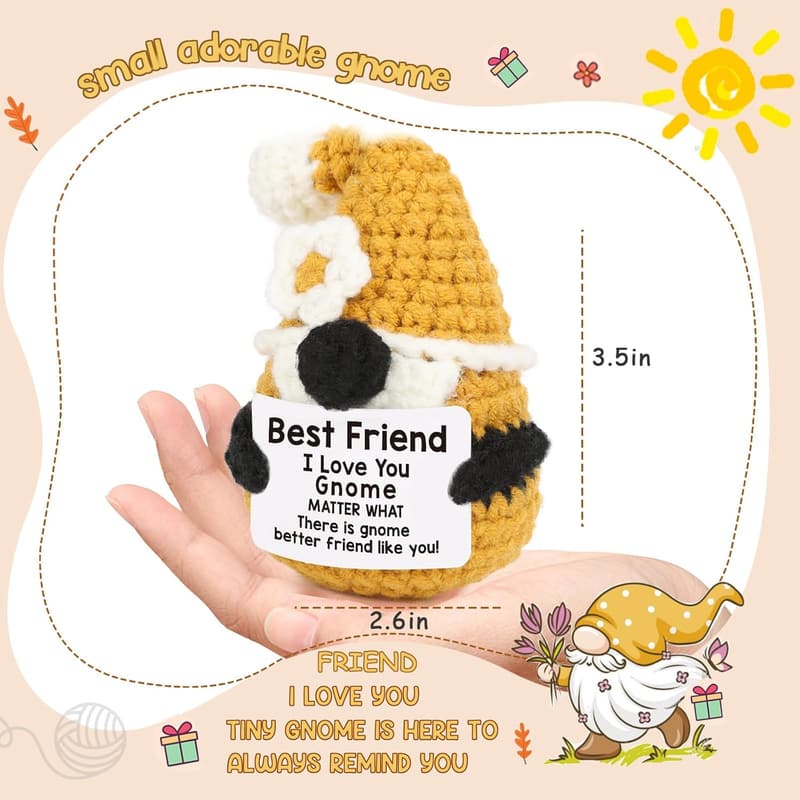 Handmade Crochet Gnome Doll for Friends