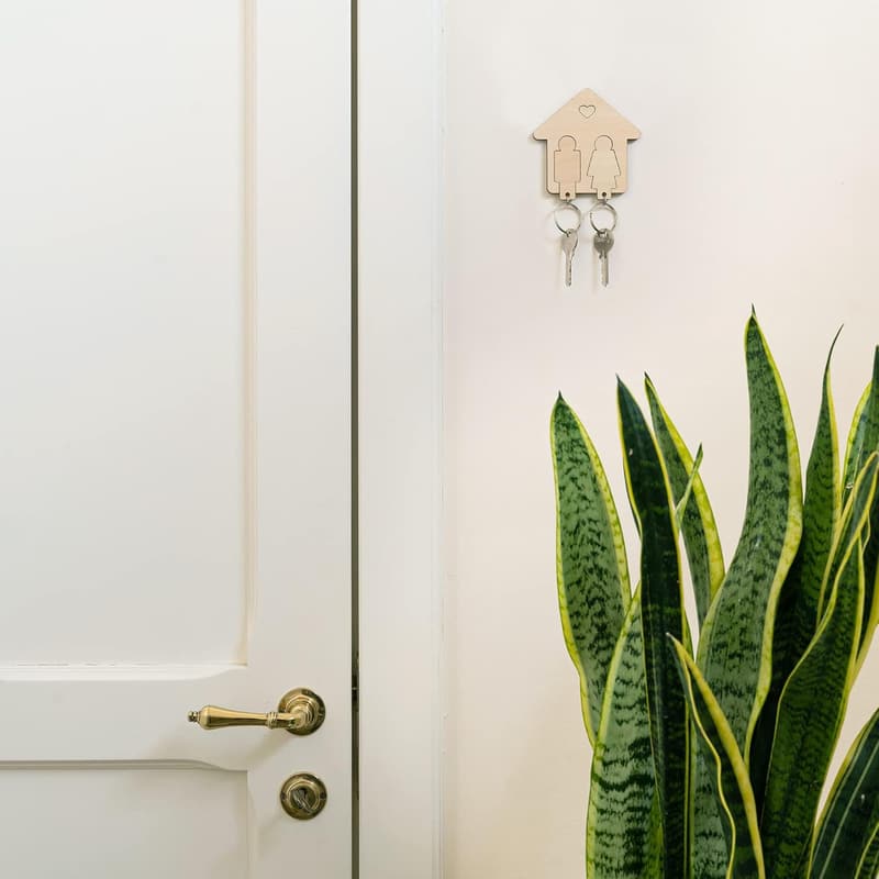 Couples' Wooden Keychains - Perfect Housewarming Gift