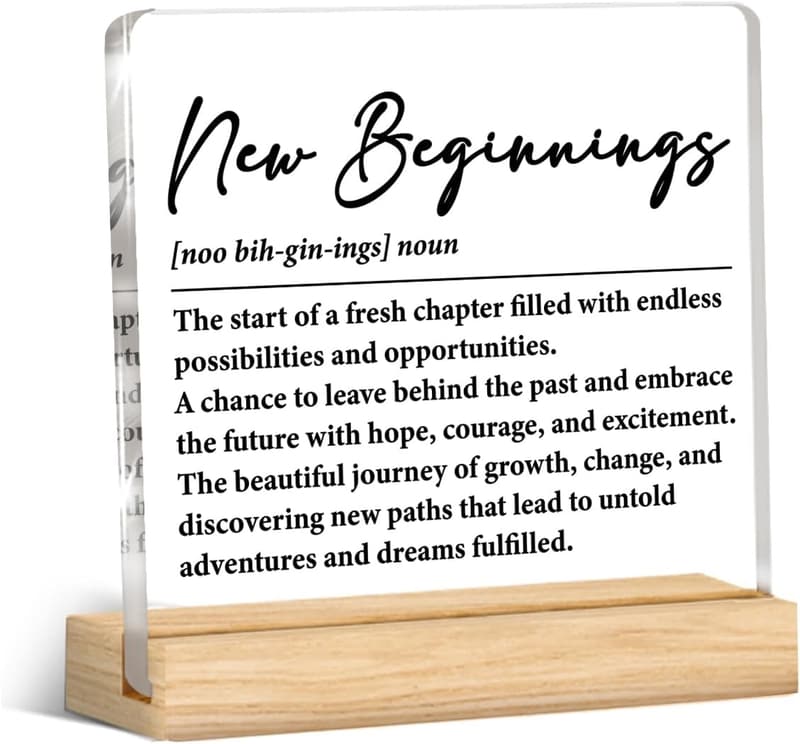 Inspirational Graduation Acrylic Desk Plaque for Her & Him