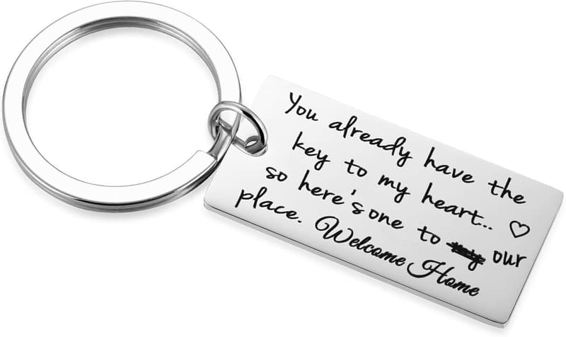 First Home Keychain Gift for Couples, Moving In Together