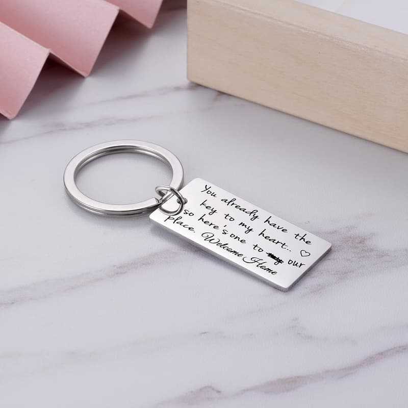 First Home Keychain Gift for Couples, Moving In Together
