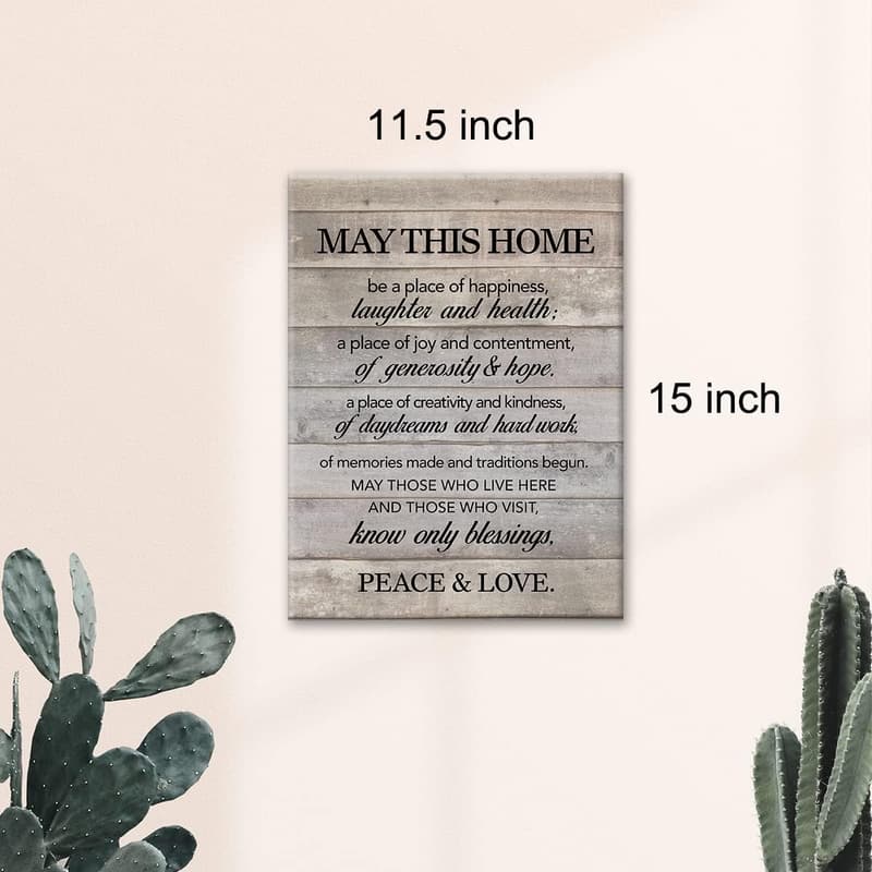 Housewarming Gift: Inspirational Canvas Print for Home Decor