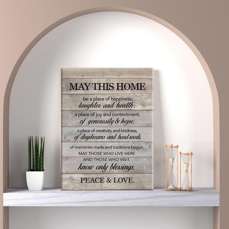 Housewarming Gift: Inspirational Canvas Print for Home Decor