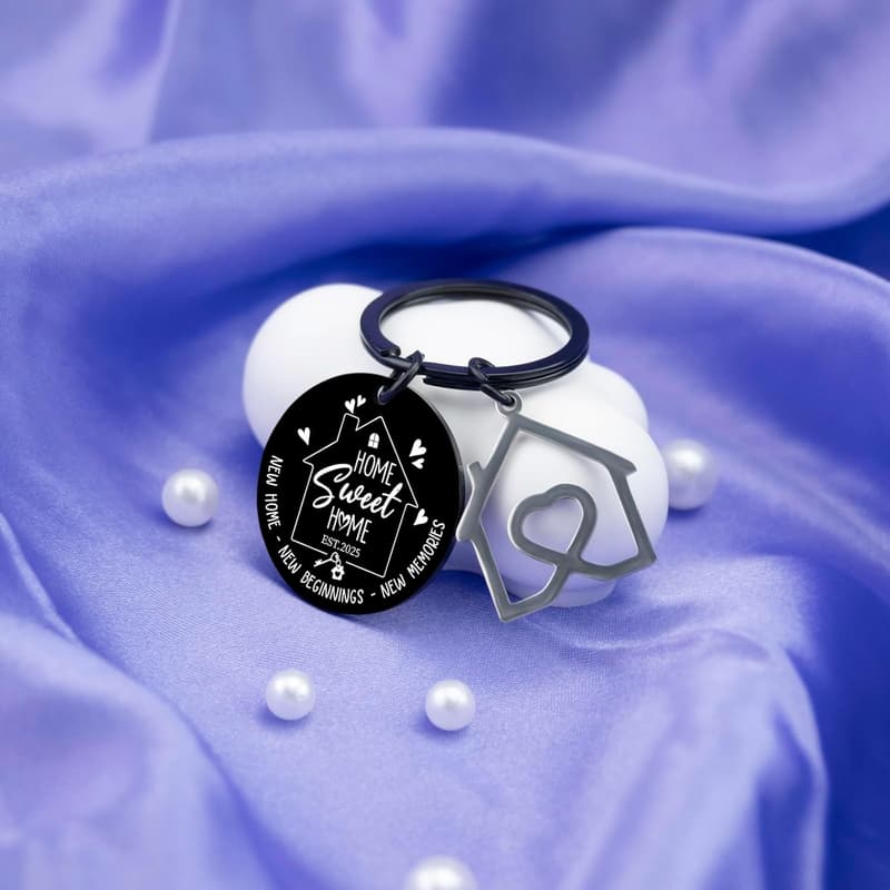 Personalized New Home Keychain for First-Time Homeowners