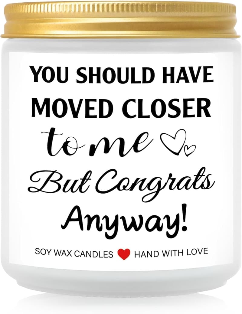New Home Candle Gift Set for Couples with Greeting Card