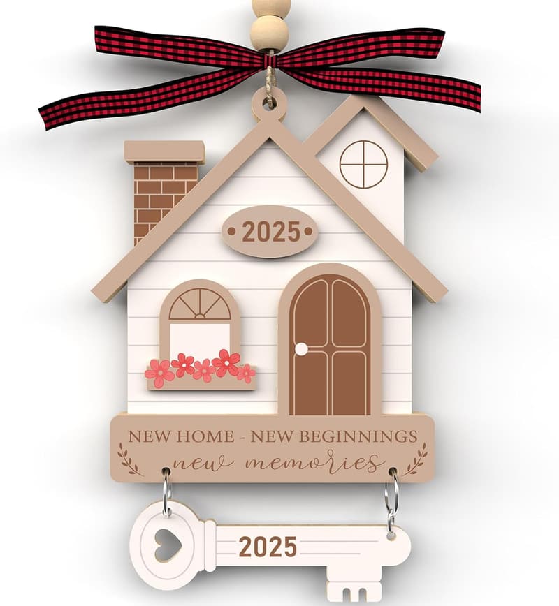 Wooden Housewarming Ornament for New Homeowners 2025