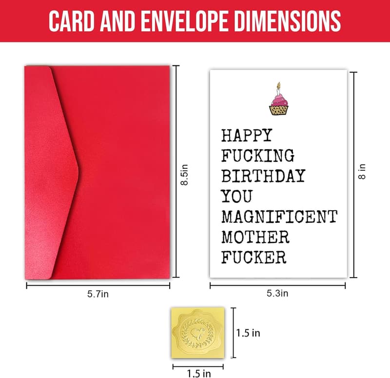 Funny Birthday Card for Men - Humorous Gift for Friends