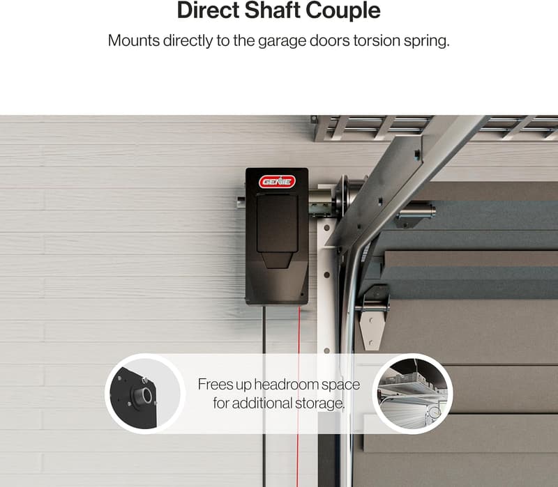 Wall-Mounted Garage Door Opener, Black Genie 6072H-O