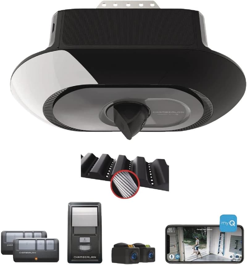 Smart Garage Door Opener with Built-in Camera - Ultra Quiet, Blue