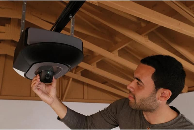 Smart Garage Door Opener with Built-in Camera - Ultra Quiet, Blue