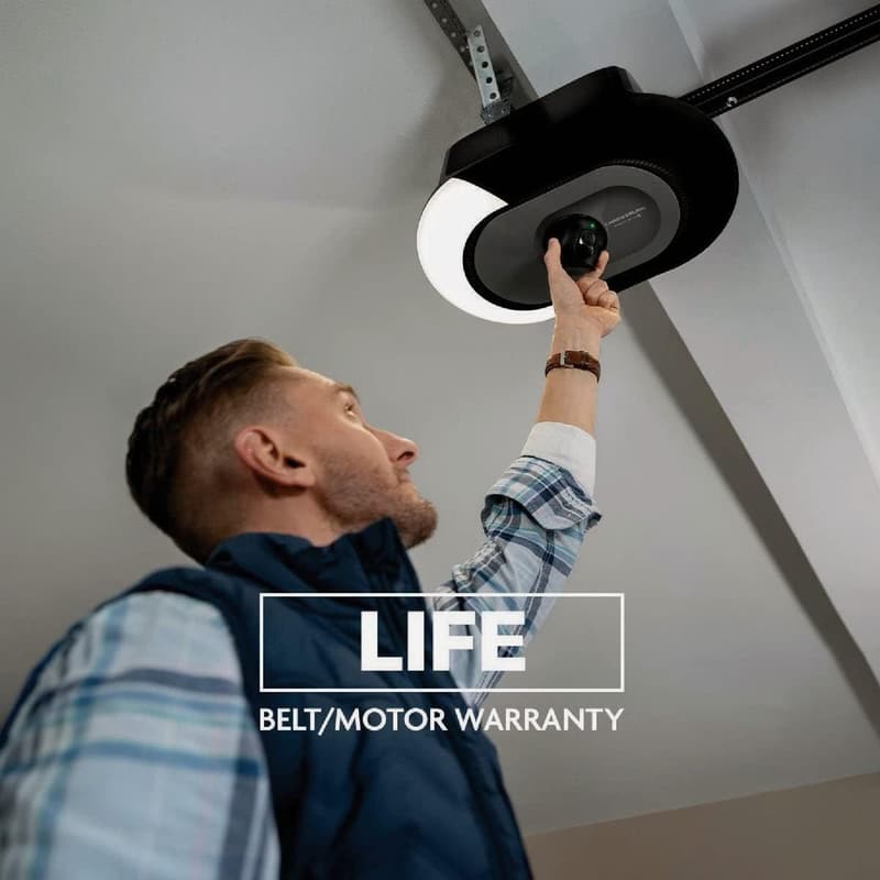 Smart Garage Door Opener with Built-in Camera - Ultra Quiet, Blue