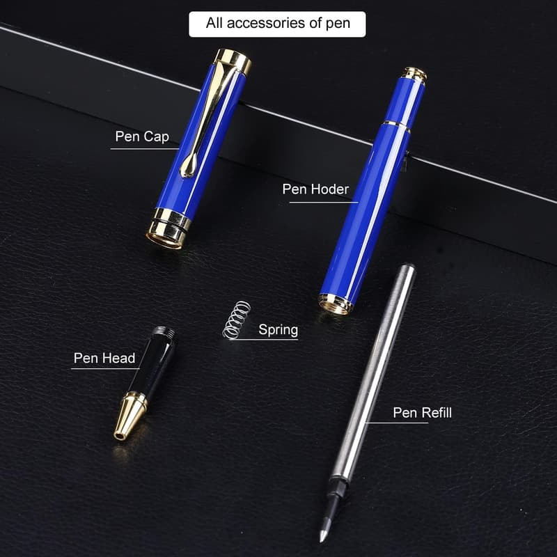 Luxury Ballpoint Pen Gift Set for Men & Women - Classy Blue Gold