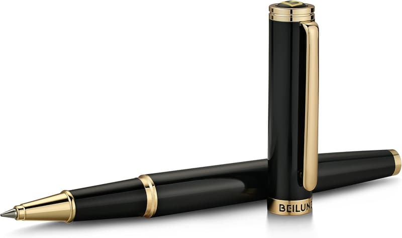 Luxury Rollerball Pen Set with 24K Gold Trim for Professionals