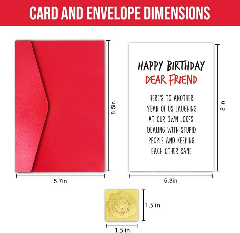 Funny Birthday Card for Best Friend - Laugh at Our Own Jokes